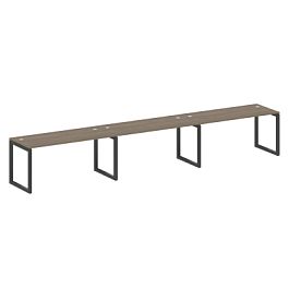 Metal System Quattro Р. ст. на 3 раб. места на О-образном м/к 50БО.СМ-3.4 Вяз/Антрацит металл 4800*720*750 - Фото предпросмотра