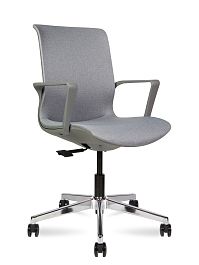 Кресло Некст  / серая ткань / темно-серый пластик - Фото предпросмотра