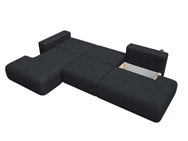 Диван угловой Лига-036 НПБ Модерн Лонг левый угол Искусственная замша серый - Вид 9