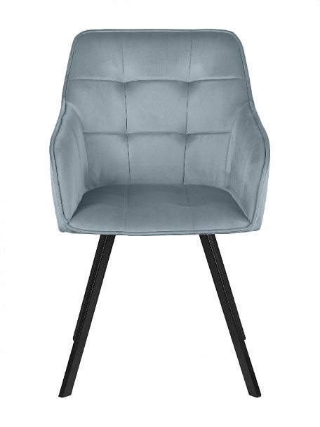 Кресло поворотное Мони, Confetti dusty blue/черный - Вид 3