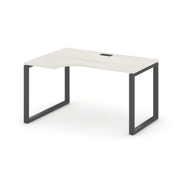 Стайл Проджект Стол рабочий эргоном. SN-6O.SPA-011(L) Дуб Наварра/Металл Антрацит 1380*700/980*750 - Вид 1