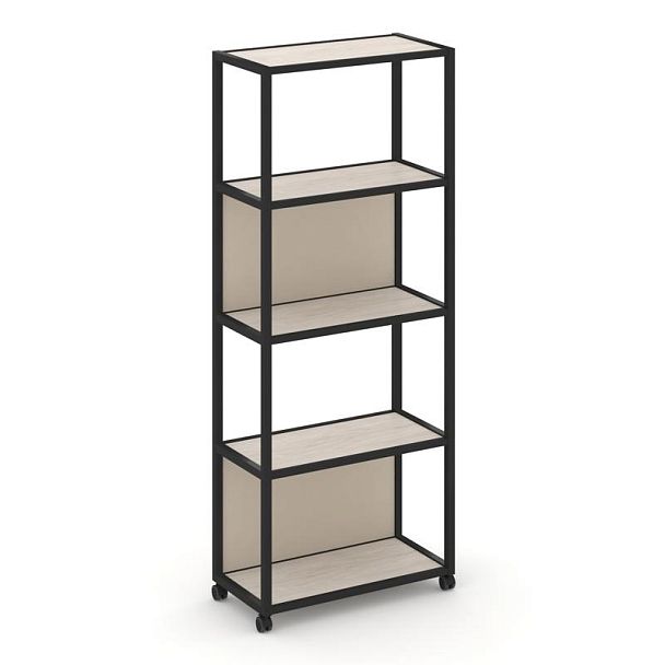 Shelf Mobile Стеллаж 5 уровней 1 секция VR.LT-STK-502.10 Денвер Светлый/Металл Черный/W-04 1000*400*2000 - Вид 1