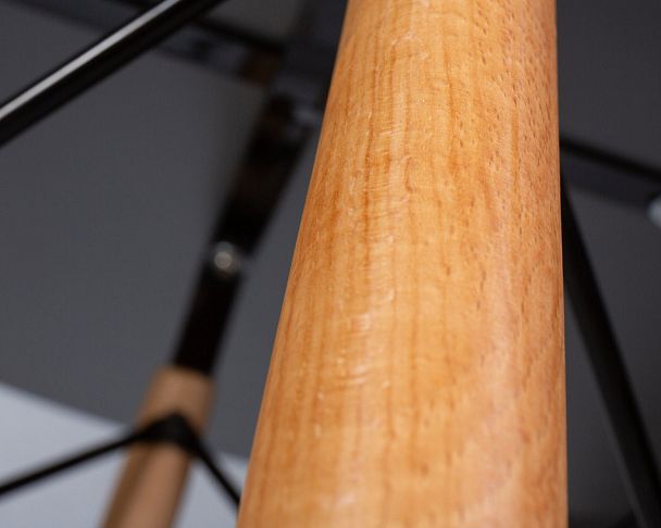 Стол обеденный DOBRIN CHELSEA`80 (ножки светлый бук, столешница тёмно-серый (GR-04)) - Вид 4