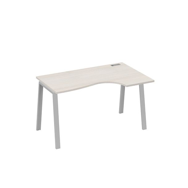 Стол эргономичный правый "Классика" на металлокаркасе TRE A4 А4 Б3 044 БП дуб / металлокаркас серый - Вид 1