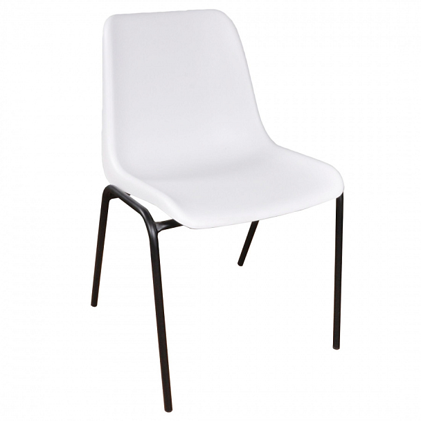 Стул Vicenza (4 ножки) Каркас черный, белый, РП+ИК, стопируемый - Вид 1