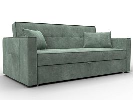 Диван прямой Лига-104 (160) Велюр зеленый - Фото предпросмотра