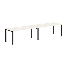 Стол 2-х местный EUWST 3580 Ясень Траун/Черный 3526х800х750 EDIS - Фото предпросмотра