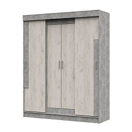 Гамма ШК-01 шкаф-купе (1,598х2,1х0,52) дуб крафт белый/ателье светлый - Фото предпросмотра