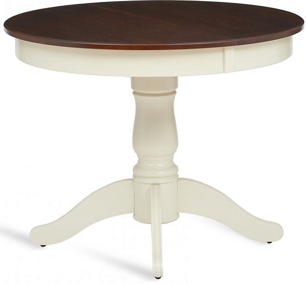 Стол деревянный раздвижной Вэлт D110(150)х110х76 Античный орех/Cлоновая кость - Вид 1