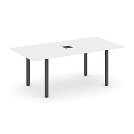 Style Project Direct Direct Стол переговорный SN-6P.SPRG-198 Белый/Металл Антрацит 1980*980*750 - Фото предпросмотра