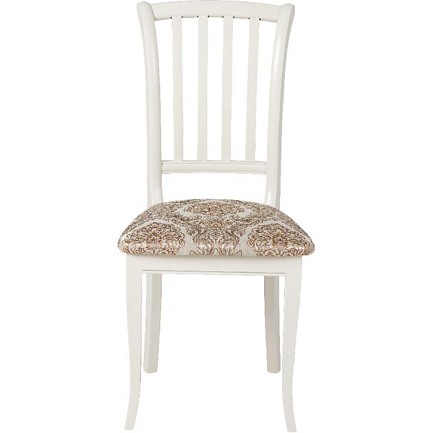 Стул деревянный с мягким сиденьем Бэль Слоновая кость/Бежевый жаккард - Вид 2