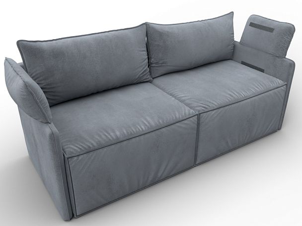 Диван прямой модульный Лига-106 Велюр серый - Вид 7