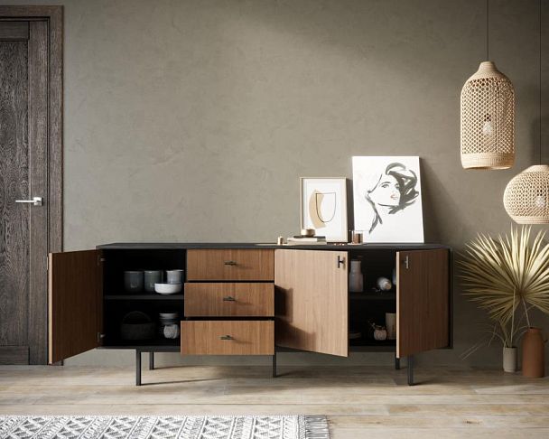 Комод с тремя дверками и тремя ящиками Emerson арт EM07 - Вид 2