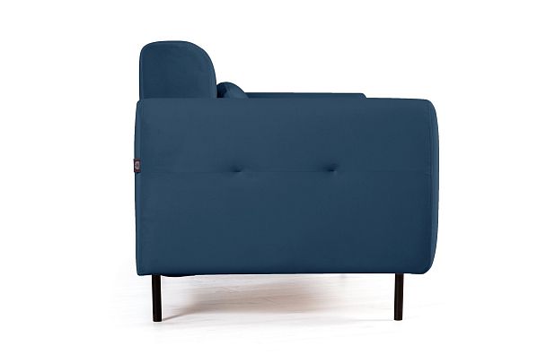 Siena диван-кровать прямой с подлокотниками, бархат синий 29 - Вид 3