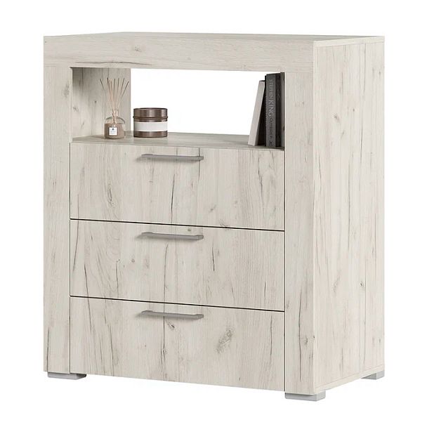 Гранд комод К2 (800х917х449) дуб крафт белый - Вид 1