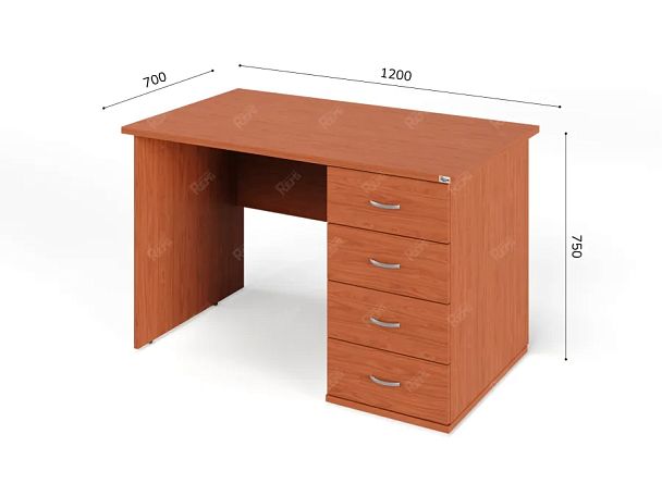 ЛАЙТ / LIGHT RLG008-12x7R Однотумбовый стол 120x70x75 Орех Итальянский - Вид 2