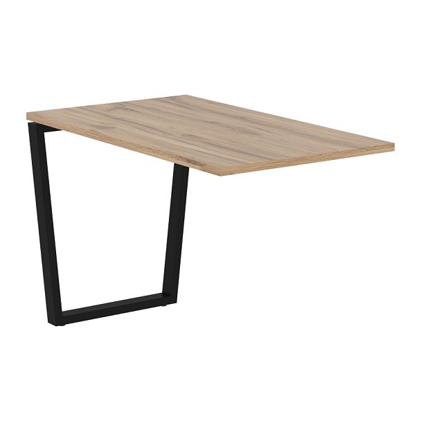 Брифинг-приставка EVB 1167 Дуб Денвер светлый/Черный 1160х670х750 EDIS - Вид 1