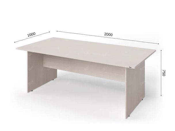 ЛАЙТ / LIGHT RLG009-20x10 Конференц-стол 200x100x75 Дуб Молочный - Вид 5