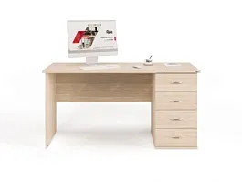 UNITY РС06-15 R ДУБ СОНОМА Стол однотумбовый 1500х600х750 - Фото предпросмотра