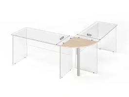 UNITY PСУ-6 Дуб Сонома Сектор угловой 600х600х22 - Фото предпросмотра