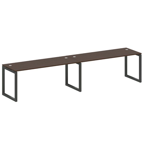 Metal System Quattro Р. ст. на 2 раб. места на О-образном м/к 50БО.СМ-2.5 Венге/Антрацит металл 3600*720*750 - Вид 1