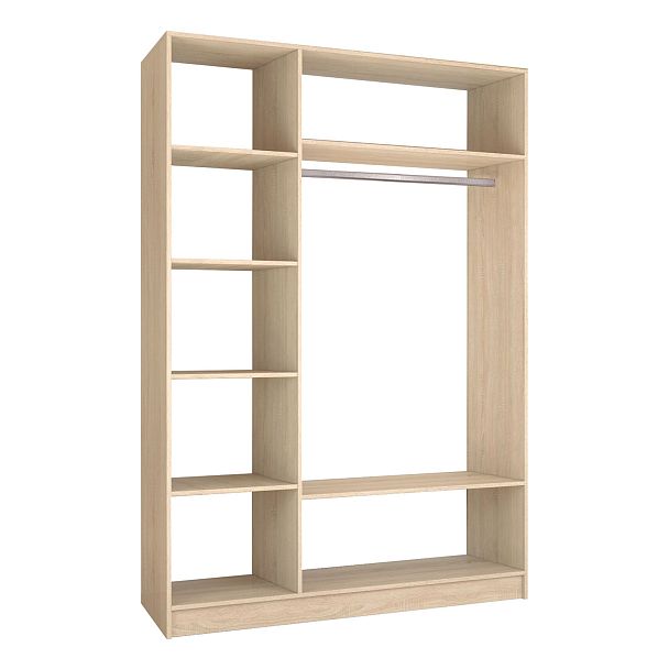 Шкаф 3-ств. Мадлен (2200х1500х546) дуб сонома/дуб шале мореный - Вид 2