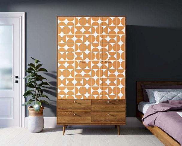 Шкаф трехстворчатый Berber принт 14 арт BB02/Print_14 - Вид 4