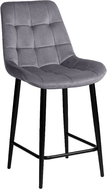 Комплект полубарных стульев Эйден, темно-серый H-15/черный, 3 шт. - Вид 3