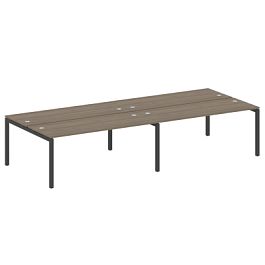 Metal System Quattro Р. ст. на 4 раб. места на П-образном м/к 50БП.СМ-4.5 Вяз/Антрацит металл 3600*1475*750 - Фото предпросмотра