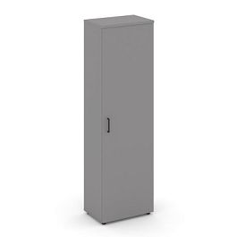 Стайл Проджект Гардероб узкий  неглубокий SN.GB.E-001 Серый Пепел/Черный Ручки 600*400*1982 - Фото предпросмотра