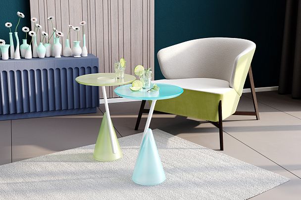 Столик кофейный Sheffilton SHT Айс-коун небесно-голубой - Вид 6