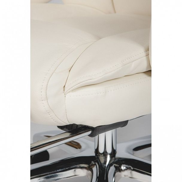 Кресло Парламент / (ivory) сталь + хром /слоновая кость кожа - Вид 12