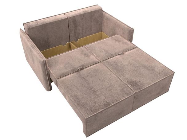 Диван прямой Либерти мини Велюр бежевый - Вид 8