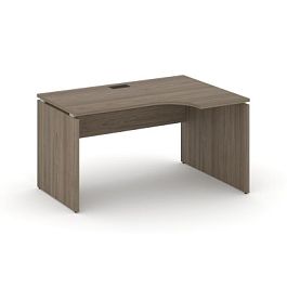 Стайл Проджект Стол рабочий эргоном. SN-D.SPA-001(R) Вяз Благородный/Черная Заглушка 1380*600/980*75 - Фото предпросмотра