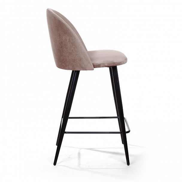 Cтул полубарный Thomas, бархат пепельно-бежевый 25 - Вид 4