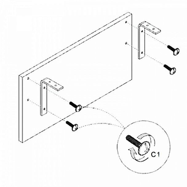 Фурнитура для царги стола на металлокаркасе "Арго", КОМПЛЕКТ - Вид 1