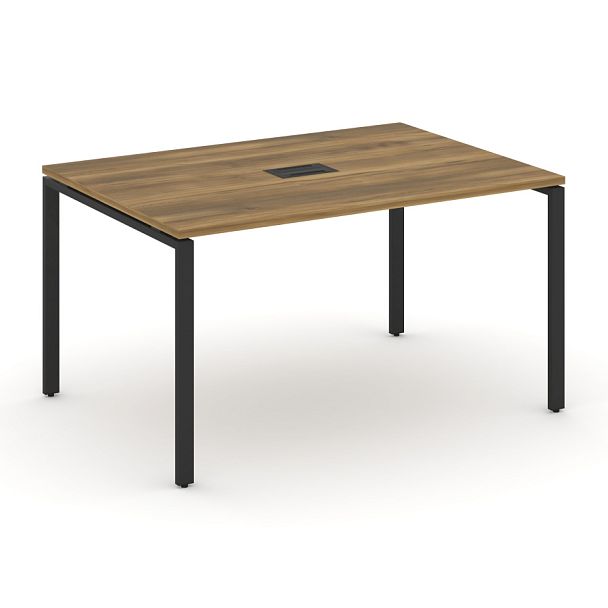 Concept Стол переговорный (1 столешница) CN.PRG-013 Сандал Янтарный/Металл Черный 1380*980*750 - Вид 1