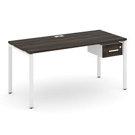 Concept Стол рабочий с подвесной тумбой с одним ящ. CN.SP-112 W Дуб Мали/Белый Бриллиант/Металл Белый 1580*720*750 - Фото предпросмотра