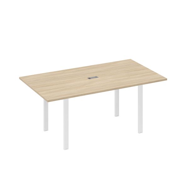 Стол 180 на металлокаркасе UNO для переговоров A4 А4 Б1 122 БП дуб скандинавский / металлокаркас белый - Вид 1