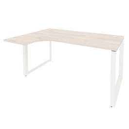 Onix Стол эргономичный левый на О-образном м/к O.MO-SA-4 (L) Денвер светлый/Белый металл 1580*1180*750 (800/460) - Фото предпросмотра
