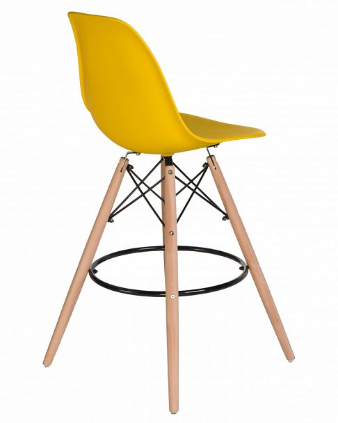 Стул барный DOBRIN DSW BAR (ножки светлый бук, цвет сиденья жёлтый (Y-01)) - Вид 2