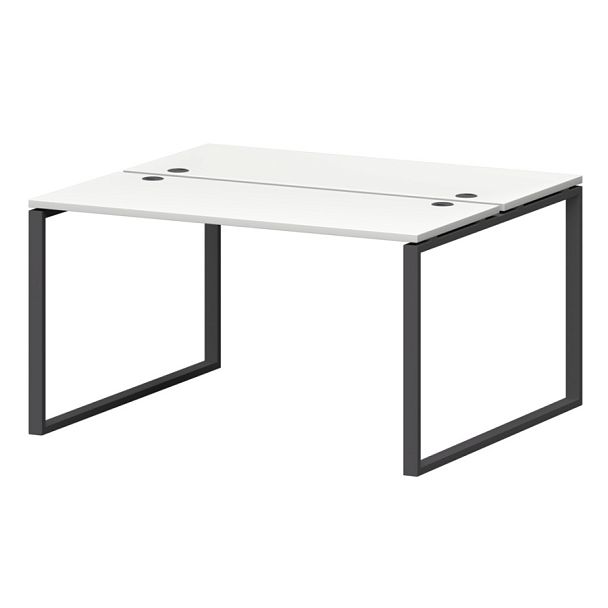 Бенч двойной на металлокаркасе СМС2-О-12К.120.Пр25 Белый/Антрацит 1200x1236x750 Смарт - Вид 1