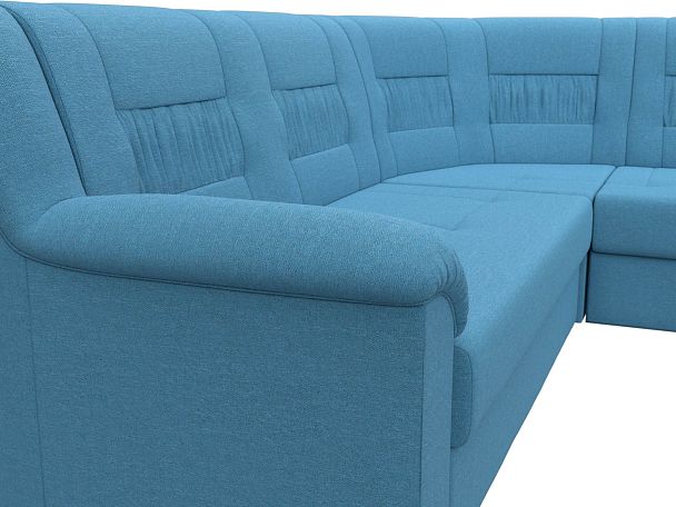 Диван угловой Карелия правый угол Рогожка голубой - Вид 4