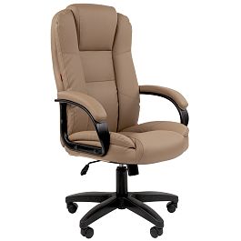 Кресло CHAIRMAN 600 LT, экокожа, бежевый - Фото предпросмотра