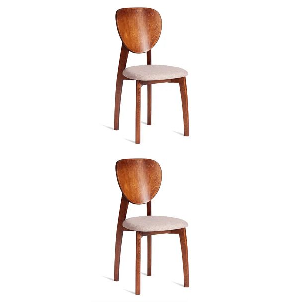 Стул Диамант/Diamante мягкое сиденье, бук, коричневый, ткань wool caramel, бежевый - Вид 10