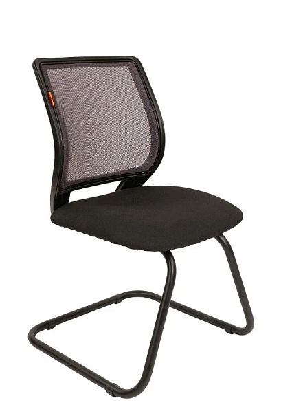 Кресло для посетителей CH 699 V Сетчатый акрил TW-04 серый / Ткань TW-11 черный - Вид 1