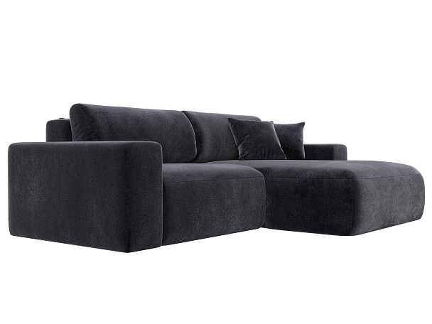 Диван угловой Лига-036 НПБ Классик правый угол Велюр серый - Вид 3