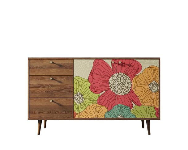 Комод Berber с двумя дверками и ящиками 5 принт арт BB05/Print_05 - Вид 1