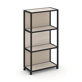 Shelf Mobile Стеллаж 4 уровня 1 секция VR.LT-STK-404.12 Денвер Светлый/Металл Черный/W-04 1200*400*1523 - Фото предпросмотра