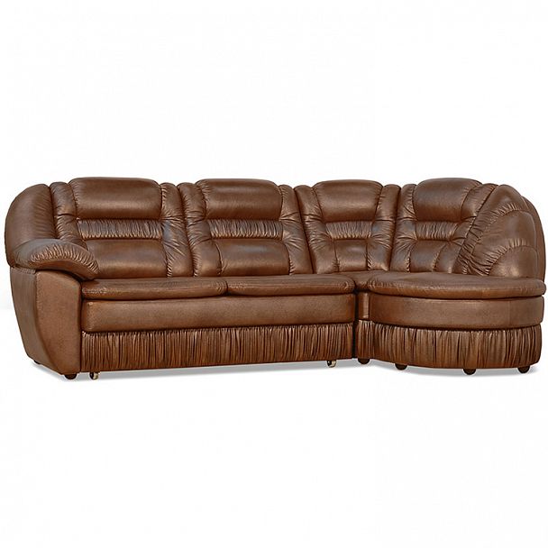 Угловой диван "Честер 2" БПС-2РУ кожа - Вид 1